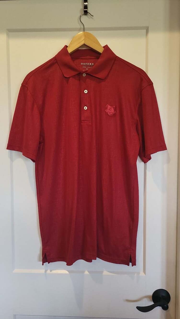 Oxford America Veri Cool Red Short Sleeve Golf Polo Shirt Men's Size Medium